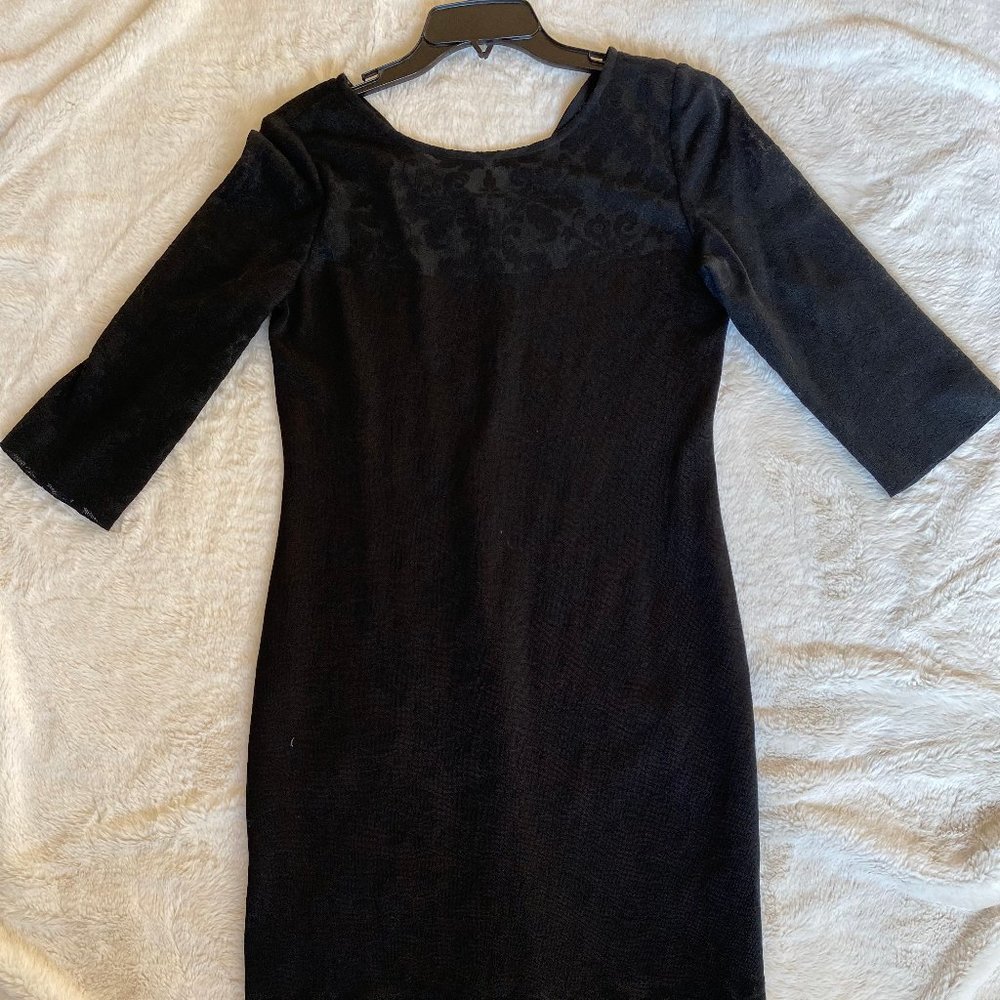 ST JOHN half sleeve black dress